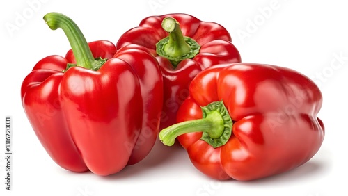 red paprika isolated on white