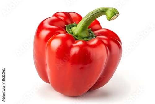 red paprika isolated on white
