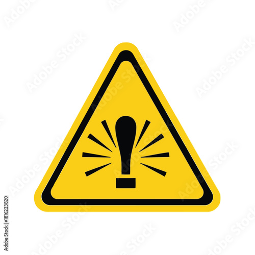 Radiation hazard warning sign vector icon. ultraviolet light danger symbol illustration Vector, illustration