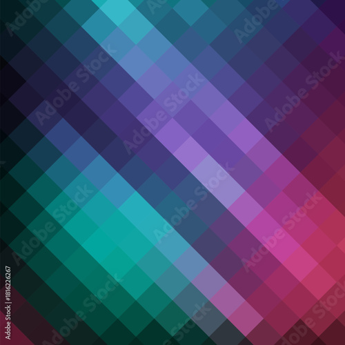 Color background in polygonal style. Vector illustration of a layout for advertising. Color pixel. eps 10