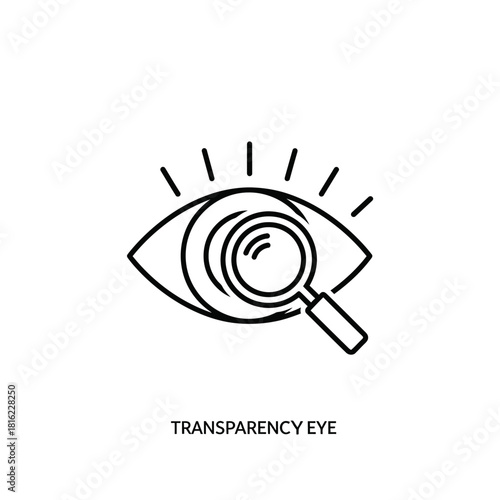 Transparency and Eye Examination A Simple Icon for Clear Vision and Understanding