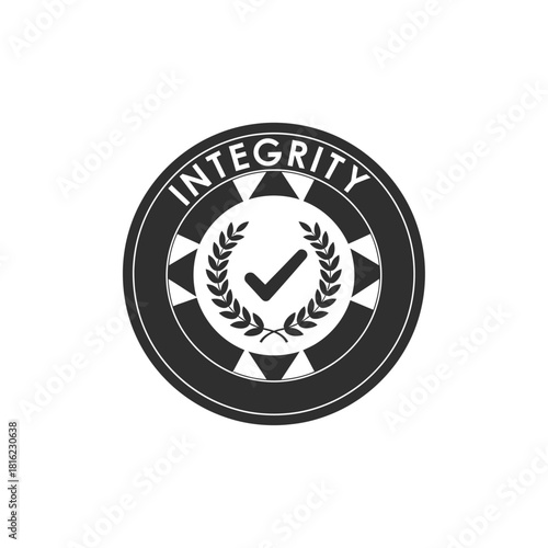 Integrity Assurance Emblem Symbol of Trust and Excellence