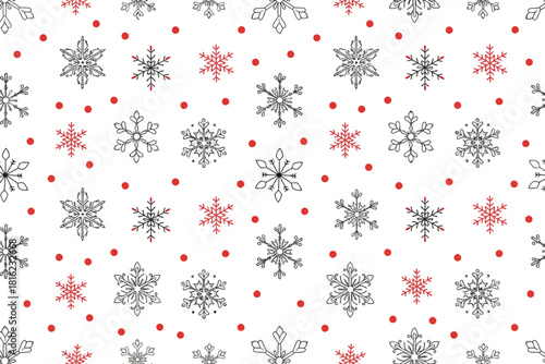 Winter Wonderland Pattern Design, Snowflakes, Festive Decor, Digital Illustration, Cozy Atmosphere, Aerial View, Seasonal Charm