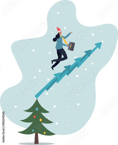 Career growth, growing business or leadership to overcome challenge, motivation to succeed, career development or ambition to success concept,about a man and his life.