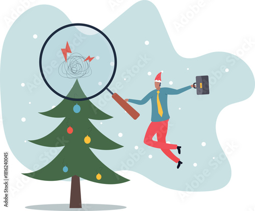 Analyze problem finding solution or opportunity, look for details to solve problem, discovery or search, root cause analysis or troubleshooting concept,about a man and his life.