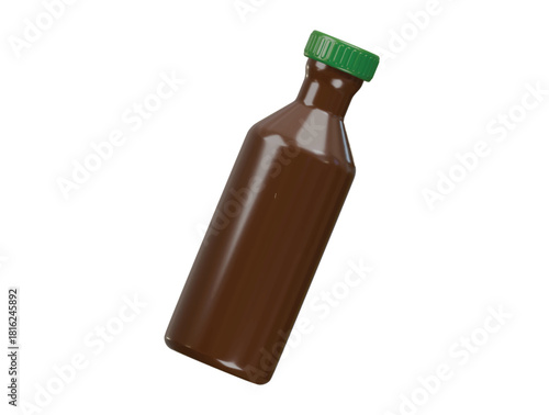 tea in a bottle icon 3d illustration render