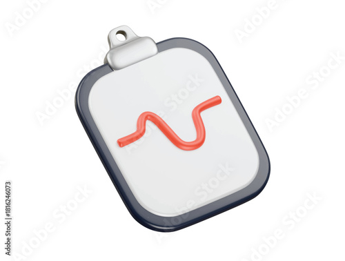 health report icon 3d illustration render