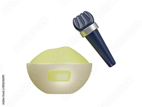 hair dye icon 3d illustration render