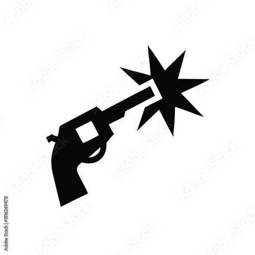 Gun Firing Bullet Impact Icon