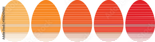 gradient egg shapes, abstract line art, colorful vector design, visual depth illustration, modern graphic pattern, cad drawing flat vector illustration