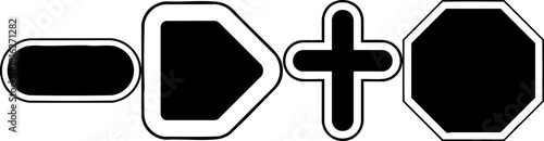 Modern Geometric Shapes Vector Icons Collection