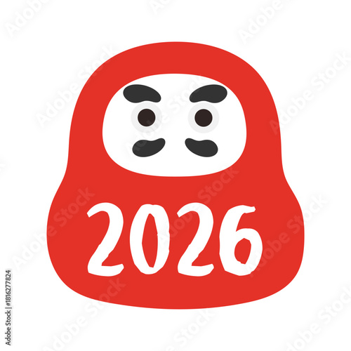 だるま　達磨　2026　イラスト