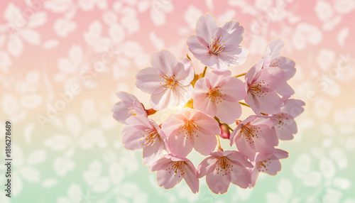 close up dreamy one flower with gradient pastel background, flora vertical wallpaper collection