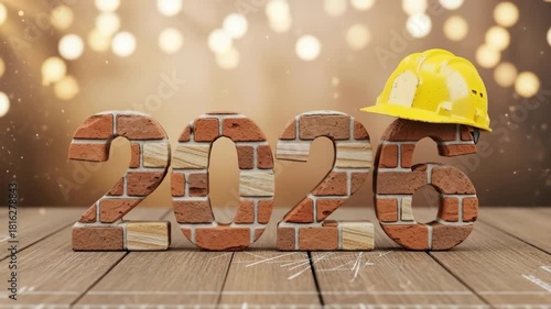 2026 construction future building concept with safety helmet