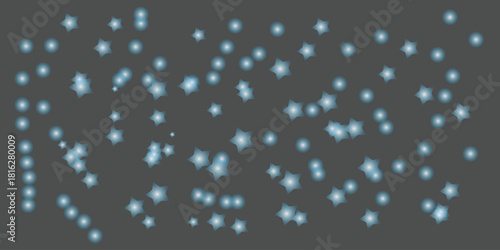 star twinkle with gentle shine. Wreath light celebration invite. Neon sparkle shapes warm visual mood. Transparent light arc highlights festive prom