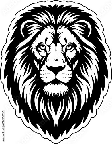 Majestic Lion Head Mascot Vector Illustration Design