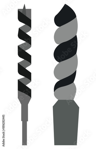 Precision Drill Bit Cutter – Detailed Working Tool Vector Design