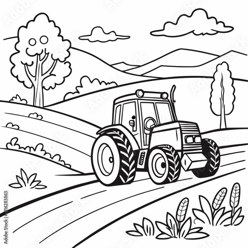 Tractor on Farm Road 1