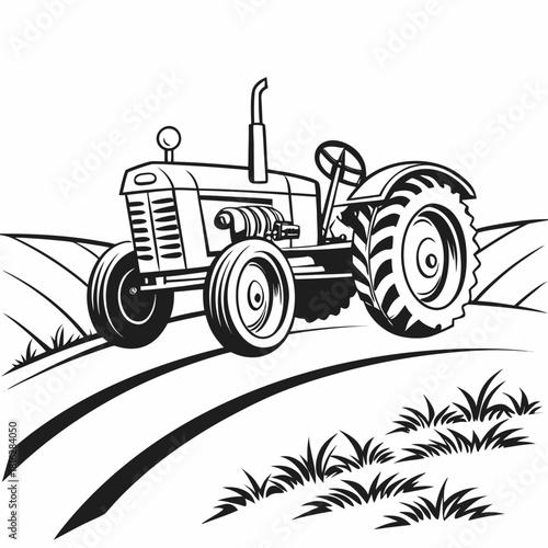 Old Village Tractor