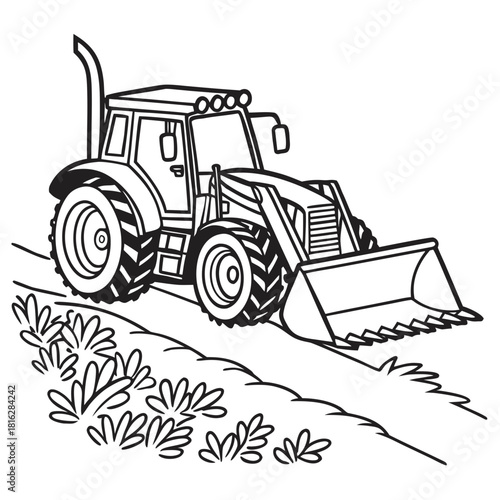 Tractor with Big Front Loader