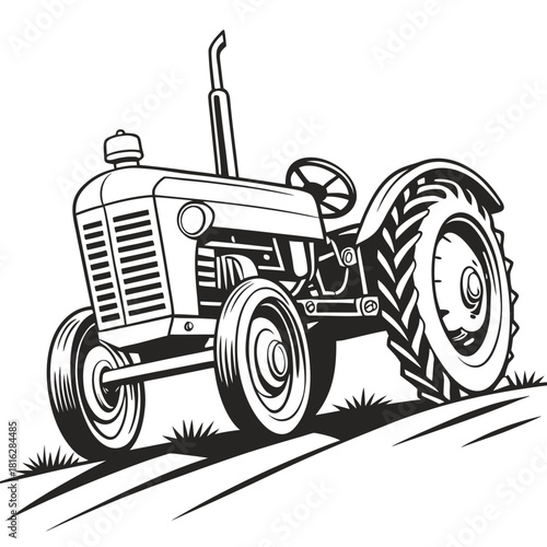 Old Village Tractor 1