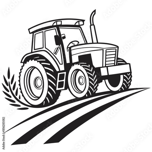 Farm Tractor Outline Icon