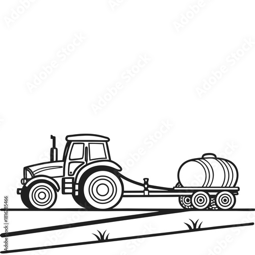 Tractor Carrying Water Tank 1