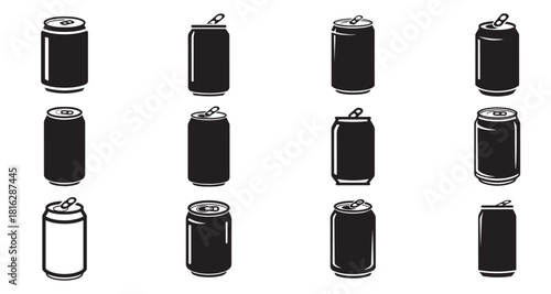 Set of Soda can icon, Soda can vector