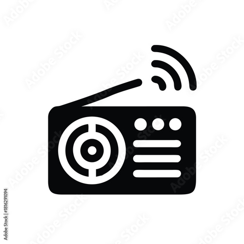 Vintage Radio Broadcast Icon
