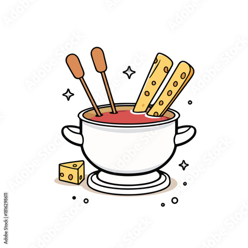 Swiss Winter Hot Fondue Pot