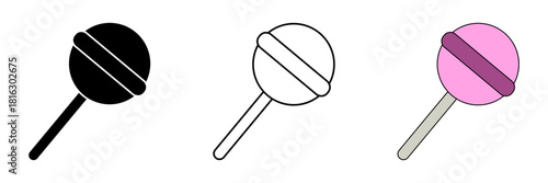 Candy set icon on white background