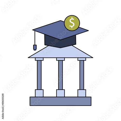 college savings  colors icon on white background