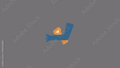 Simple Orthopedic Bone Fracture and Cast Vector