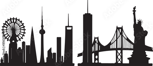 silhouette of a bridge