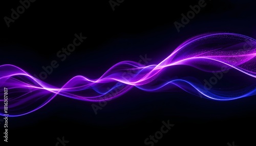 Luminous Purple Blue Energy Flow Wallpaper