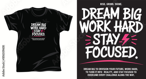 Motto graphic vector t shirt design print.