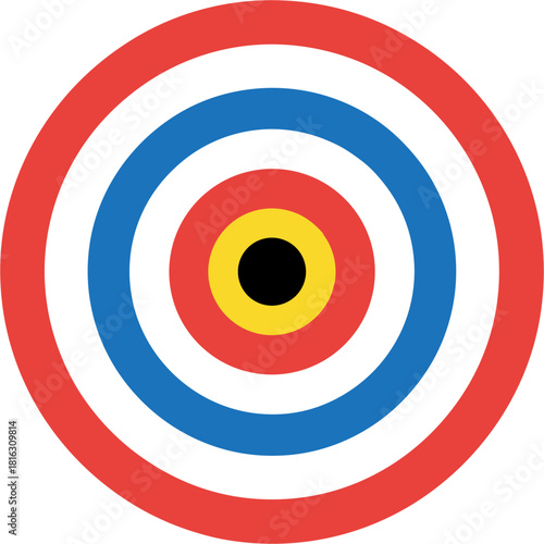Concentric Circles Target Board Graphic Design.