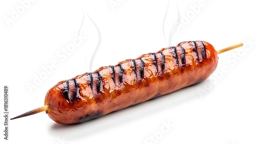 Grilled Sausage on a Skewer - A Delicious and Savory Treat.
