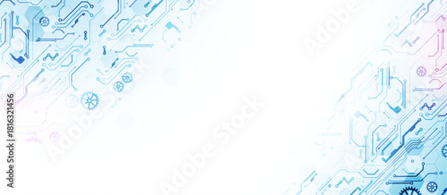 Technology abstract background. Hand drawn vector.