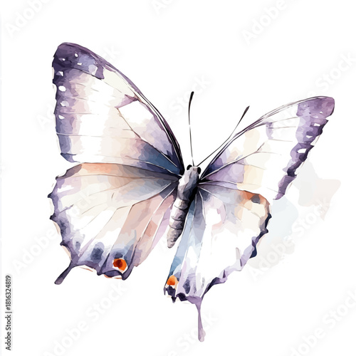 Watercolor_style_painting_of_hand_painted_butterfly_Simple Hand-painted watercolor style, vectorized, painting style, vector set available in EPS