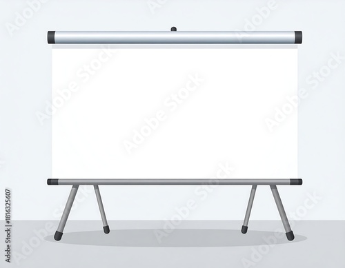 Wallpaper Mural Illustration of a blank white presentation board on a silver stand, ready for text Torontodigital.ca