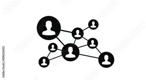 Abstract representation of interconnected people forming a network