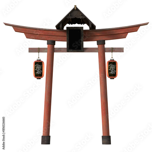 Canvas Print Traditional Japanese Torii Gate Sacred Shrine Entrance