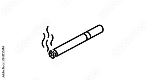 smoking cigarette isolated