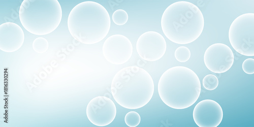 Abstract light blue gradient background and bokeh effect. Blurred water backdrop. Vector illustration design circle white good nice old