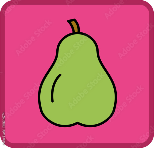 pear on a white