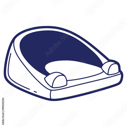 Isolated baby bath support seat providing safety and comfort during bathing in the bathroom for young children