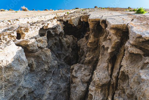 Картината върху платно part of a cave in a vertical rock face
