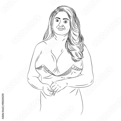 woman vector, woman fashion, woman background. outline vector lady body