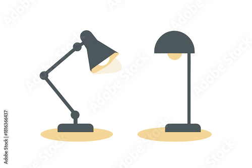 Adjustable architect desk lamp and simple modern table lamp providing illumination